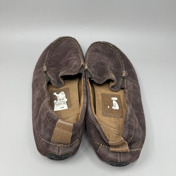 Olukai Brown Leather Loafers Driving Shoes Derby Comfort Moc Toe Akepa Moc Sz 13 main image 4